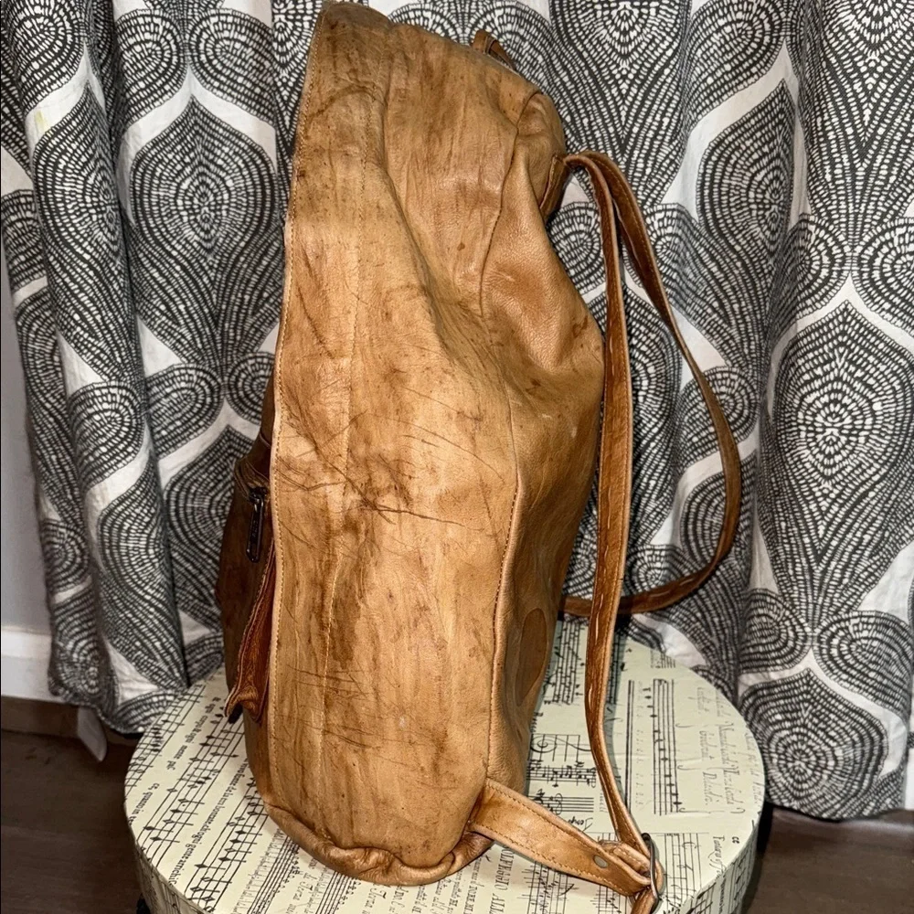 Vtg L.L. Bean 70s/80s Full Leather Continental Rucksack Backpack | Farfalla